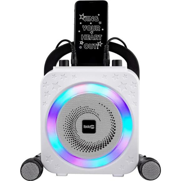 Bluetooth, 10Watt Speaker & Two Microphones, Black 5-Watt Karaoke Machine - Picture 1 of 6